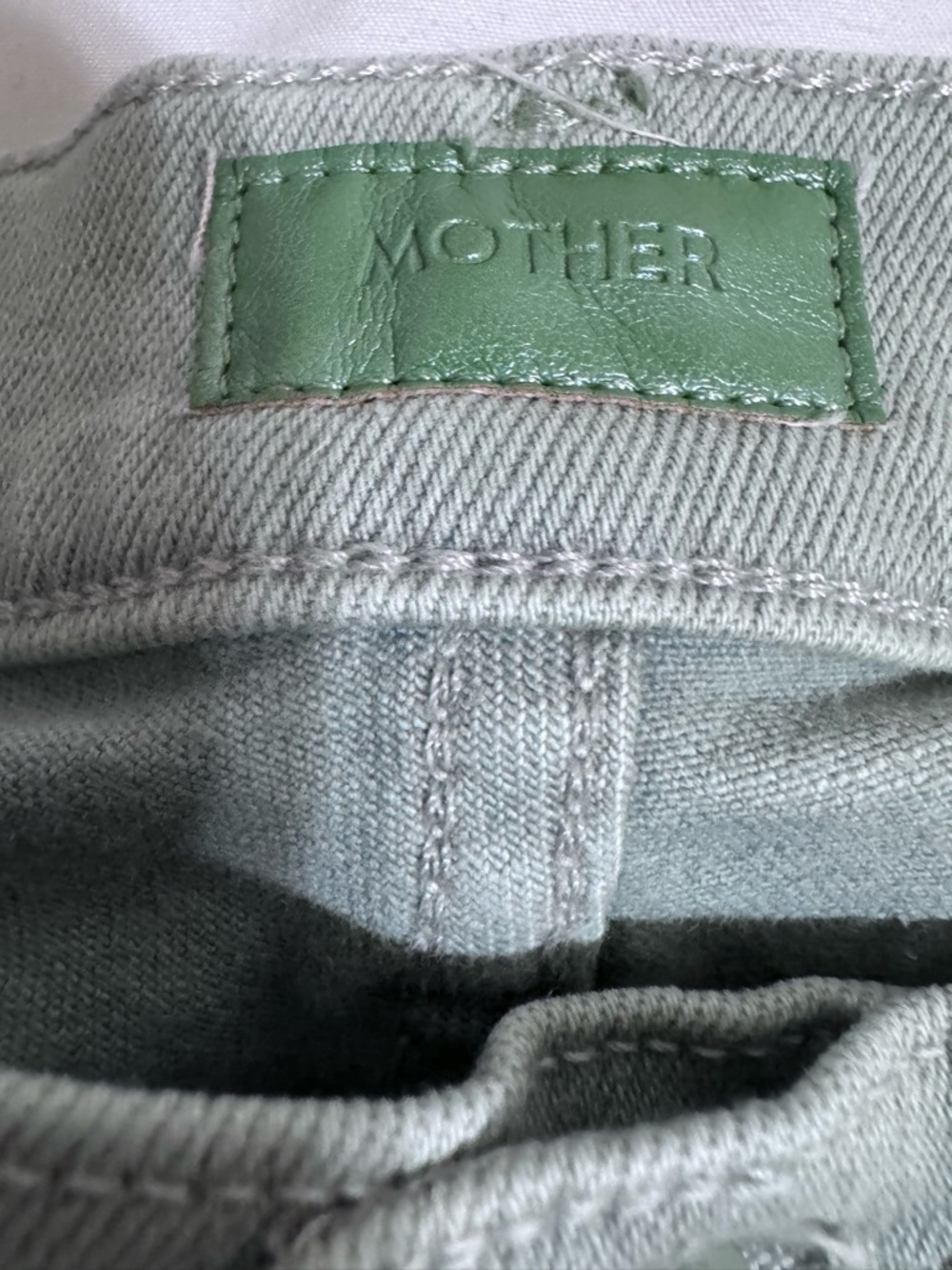 MOTHER High-Rise Sage Green Flare Jeans - Picture 11 of 11
